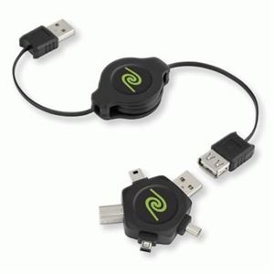 RETRAK - CAVO USB CON MULTI ADATTATORE INTERCAMBIABILE RETRATTILE EUCABLESTAR RETRAK 181204000376(EUCABLESTAR)