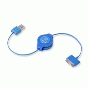 RETRAK - CAVO IPOD E IPHONE RETRATTILE USB 2.0 SYNC/CHARGE EUIPODUSBBU BLU RETRAK 816983011199(EUIPODUSBBU)