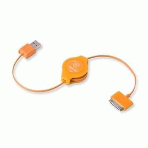 RETRAK - CAVO IPOD E IPHONE RETRATTILE USB 2.0 SYNC/CHARGE EUIPODUSBOR ARANCIO RETRAK 816983011212(EUIPODUSBOR)