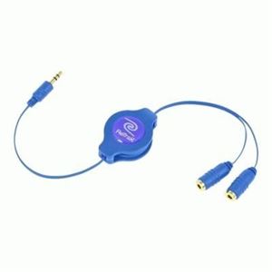 RETRAK - CAVO SPLITTER RETTRATTILE PER 2 AURICOLARI EUCABLESPLBU BLU RETRAK 0816983011342(EUCABLESPLBU)