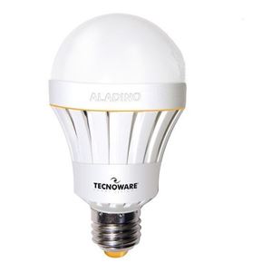 TECNOWARE - ALADINO LAMPADA LED CON BATTERIA E27 10W 6500K LUCE FREDDA(FLED17320)