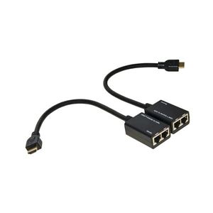 LINK - ESTENSORE HDMI TRAMITE 2 CAVI DI RETE CAT 6 FINO A 30 METRI (1080P)(LKEXT15)