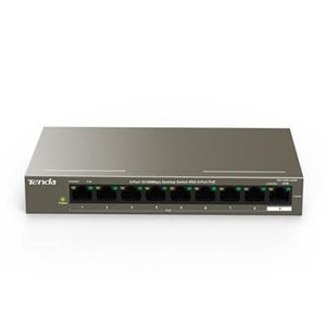 TENDA - SWITCH 9P LAN 10/100M TENDA TEF1109P-8-63W Desktop -8P PoE- Metallo  - GARANZIA 3 ANNI(TEF1109P-8-63W)