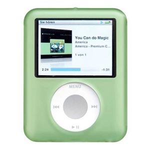 AQUIP - CUSTODIA SILICONE PER MP3 IPOD NANO A/MPC-N3SG TERZA GENERAZIONE VERDE(82.0009)