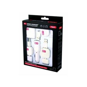 SWISS CHARGER - ADATTATORI USB iPACK SWISS CHARGER RETRATTILE compatibile iPHONE-iPAD-iPOD-iPODTOUCH(IPACK)