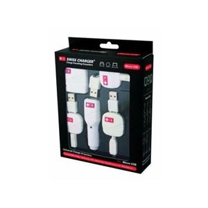 SWISS CHARGER - ADATTATORI MICRO-USB MICROPACK SWISS CHARGER RETRATTILE compatibile NOKIA-SAMSUNG-HTC-MOTOROLA-SONY-LG-BLACKBERRY(MICROPACK)