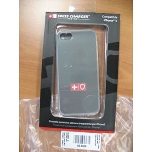 SWISS CHARGER - CUSTODIA X APPLE IPhone5 SCP30038C SWISS CHARGER IN SILICONE TRASPARENTE(SCP30038C)