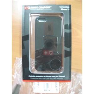 SWISS CHARGER - CUSTODIA X APPLE IPhone5 SCP30038 SWISS CHARGER IN SILICONE NERO(SCP30038)