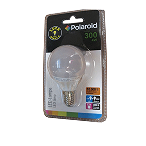 POLAROID - LAMPADA a LED POLAROID E14 GLOBO 4W-300LM (28W) 3000K 650-826653 / 4250175826653(98.6041)