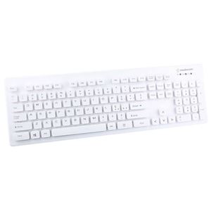 MEDIACOM - TASTIERA SLIM CX2600 CON FILO USB WHITE(M-SKB2600)