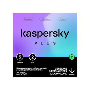 KASPERSKY - KASPERSKY (ESD-licenza elettronica) PLUS -- 5 Dispositivi - 2 anni (KL1042TDEDS) Fino:31/12(KL1042TDEDS)