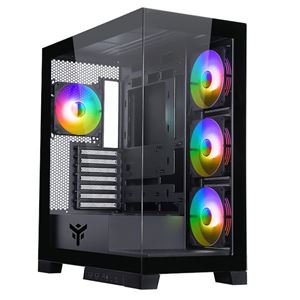 ITEK - CABINET ITEK SHOWBUI 45B - Gaming  Tower, ATX, 4x12cm ARGB fan, 2xUSB3, Type-C, Side+Front  Panel Temp Glass (ITGCASB45B)(ITGCASB45B)