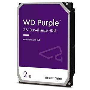 WD - HARD DISK SATA3 3.5" 2000GB(2TB) WD23PURZ WD 64mb cache 5400rpm Purple videosorveglianza 24x7(WD23PURZ)