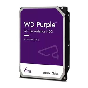 WD - HARD DISK SATA3 3.5" 6000GB(6TB) WD64PURZ WD 256mb cache 5640rpm Purple videosorveglianza 24x7(WD64PURZ)