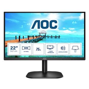 AOC - MONITOR AOC LCD VA LED 21.5" WIDE 22B2H/EU 4ms FHD 3000:1 BLACK VGA HDMI Vesa Fino:30/04(22B2H/EU)