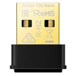 TP-LINK - Adattatore Wireless AC1300 Mini Dual Band TP-LINK Archer T3U Nano USB3.0 400Mbps 2.4Ghz+867Mbps 5Ghz MU-MIMO(Archer T3U Nano)