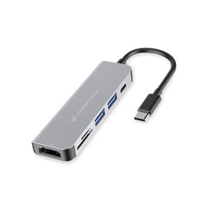 CONCEPTRONIC - ADATTATORE HUB USB multifunzione 6 in 1 CONCEPTRONIC DONN02G 2x USB-A 3.0, USB-C PD (60W),HDMI,1 slot x MicroSD e 1x  Fino:30/04(DONN02G)