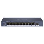 HIKVISION - SWITCH 8P LAN Gigabit HIKVISION DS-3E0510HP-E 8P PoE + 1P RJ45 + 1 SFP Uplink - Desktop - 802.3af/at/bt, port 1-2 supp. Hi-PoE(DS-3E0510HP-E)