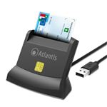 ATLANTIS LAND - CARD READER VERTICALE x SMART CARD ATLANTIS P005-SMARTCRV-U USB x CNS-CRS-Firma digitale, etc - nero - cavo 120cm(P005-SMARTCRV-U)