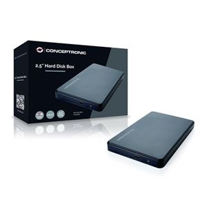 CONCEPTRONIC - BOX EST x HD2.5" SATA ultra sottile CONCEPTRONIC CHD2MUB (necessario HD) interf. USB 2.0 - Nero- no viti(CHD2MUB)