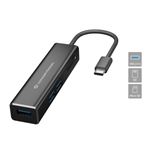 CONCEPTRONIC - HUB USB 3in1 CONCEPTRONIC DONN08B con 3 lettori schede (SD,Micro SD/TF) 3x USB-A 3.0-Alluminio cavo 200mm Fino:30/04(DONN08B)