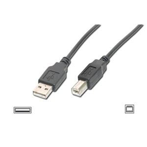 DIGITUS - CAVO USB 2.0 CONNETTORI 1 X A MASCHIO - 1 X B MASCHIO MT. 3 COLORE NERO(AK6723)