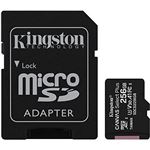 KINGSTON - MICRO SECURE DIGITAL 256GB SDCS2/256GB Class10 UHS-I 100MB/s + adattatore Canvas Select KINGSTON(SDCS2/256GB)