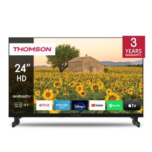THOMSON - TV THOMSON 24" FRAME LESS 24HA2S13CW 12Volt SMART-TV ANDROID 11 DVB-T2/S2 HD 1366x768 WHITE CI+ SLOT 3xHDMI 2xUSB Vesa(24HA2S13CW)