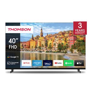 THOMSON - TV THOMSON 40" FRAME LESS 40FG2S14 GOOGLE TV DVB-T2/S2 FHD 1920 x 1080 BLACK CI+ SLOT 3xHDMI 2xUSB Vesa(40FG2S14)