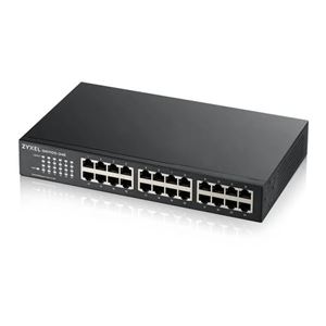 ZYXEL - SWITCH 24P LAN GIGABIT ZYXEL GS1100-24E-EU0103F Switch Unmanaged, 24P Giga Desktop/Rack (Design senza ventole) GARANZIA A VITA-(GS1100-24E-EU0103F)